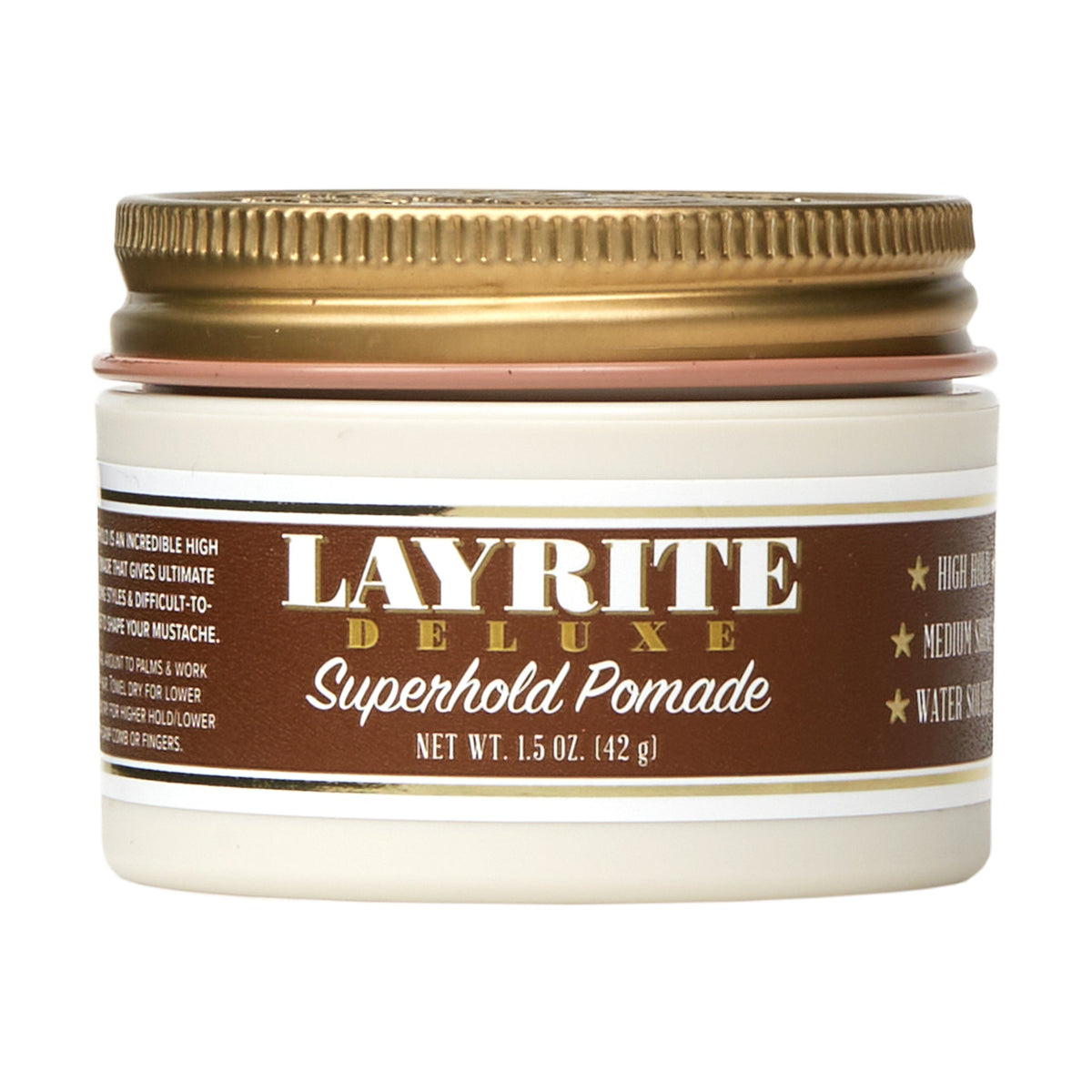 Layrite Super Hold Pomade 1.5 oz travel-size jar