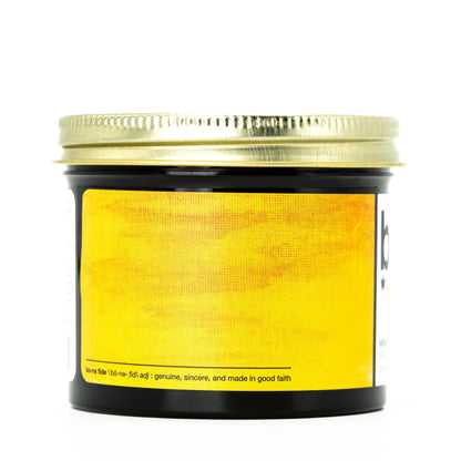 Bonafide Matte Paste 4 oz jar, yellow side label and gold lid