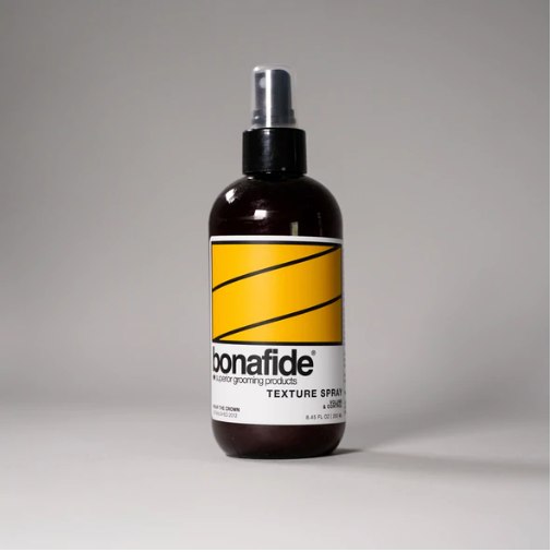 Bonafide Texture Spray adds volume and control while creating a natural look.