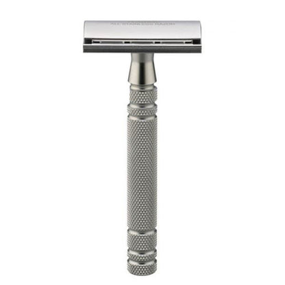 Feather All Stainless Steel Double Edge Safety Razor W/Stainless Steel Stand (AS-D2S)
